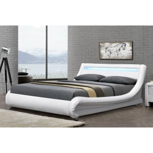 Leo White Faux Leather LED