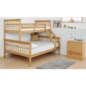 NAVIDA TRIPLE SLEEPER BUNK BED-Navida Triple Sleeper Pine