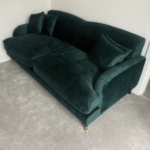 2 Seater Ellison-Green Plush Velvet Sofa